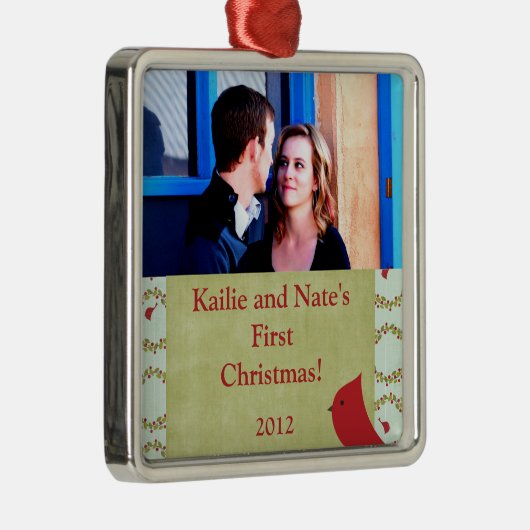 パーソナライズされたカスタムオーナメント(鳥)ショウジョウコウカンチョウB メタルオーナメント (右)