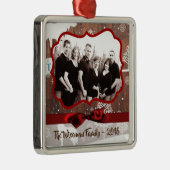 パーソナライズされたカスタムクリスマス鹿フォトオーナメント メタルオーナメント (右)