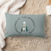 パーソナライズされたカスタムクリスマス・ヴィレッジピロー ランバークッション (ブランケット)