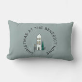 パーソナライズされたカスタムクリスマス・ヴィレッジピロー ランバークッション (正面)