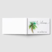 パーソナライズされたカスタムゲストブックトロピカルパームツリー ゲストブック (全面)