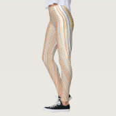 パーソナライズされたカスタムストライプのレギンス レギンス (左)