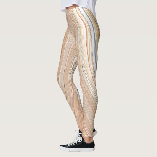 パーソナライズされたカスタムストライプのレギンス レギンス (左)