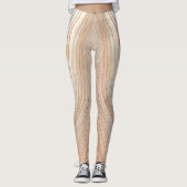 パーソナライズされたカスタムストライプのレギンス レギンス (正面)