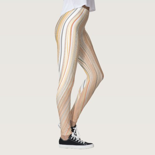パーソナライズされたカスタムストライプのレギンス レギンス (右)