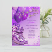 パーソナライズされたカスタムスニーカーをテーマにした 招待状 (スタンド正面)