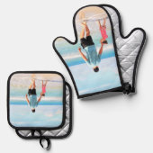 パーソナライズされたカスタムデザイン 鍋つかみ&鍋敷きセット (正面/裏面)