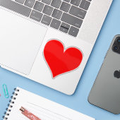 パーソナライズされたカスタムハート形レーザーカット シール (ノートパソコンとiPhone)