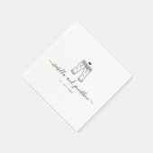 パーソナライズされたカスタムビールトーストナプキンズ スタンダードカクテルナプキン (角)