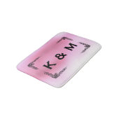 パーソナライズされたカスタムピモノグラムのックスワール バスマット (アングル)