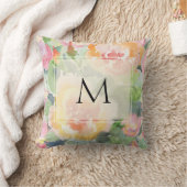 パーソナライズされたカスタムピロー水色ピンクのバラ クッション (ブランケット)