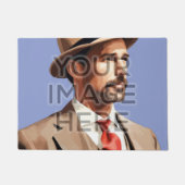 パーソナライズされたカスタムフォトエリアラグ正方形イメージ ドアマット (正面)