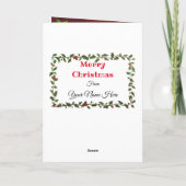 パーソナライズされたカスタムフォトクリスマスカードのアップロード カード (裏面)