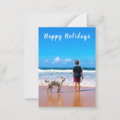 パーソナライズされたカスタムフォトハッピーホリデーズカード ノートカード (正面)