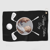 パーソナライズされたカスタムフォトファーザーズ ゴルフタオル (横)