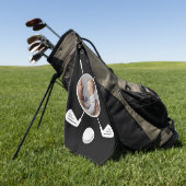 パーソナライズされたカスタムフォトファーザーズ ゴルフタオル (グリーン)