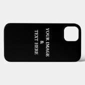 パーソナライズされたカスタムブラック Case-Mate iPhoneケース (裏面 (横))
