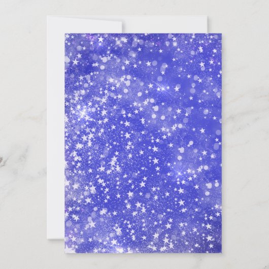 パーソナライズされたカスタムブルースニーカー 招待状 (裏面)