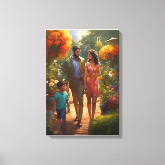 パーソナライズされたカスタムプリント キャンバスプリント (正面)