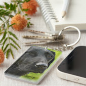 パーソナライズされたカスタムペットの写真と名前 キーホルダー (正面右)