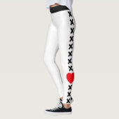 パーソナライズされたカスタムペットキャット引用文オン白黒 レギンス (左)