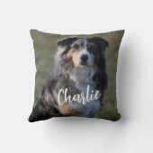 パーソナライズされたカスタムペット犬写真枕 クッション (裏面)