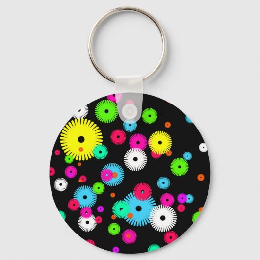 パーソナライズされたカスタムボタンとピン キーホルダー (正面)