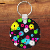 パーソナライズされたカスタムボタンとピン キーホルダー (裏面)