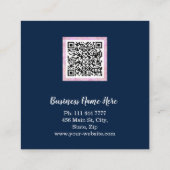 パーソナライズされたカスタムミニマルモダンQRコードログ スクエア名刺 (裏面)