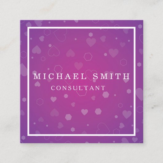 パーソナライズされたカスタムミニマルモダンQRコードロゴ スクエア名刺 (正面)