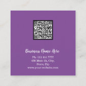 パーソナライズされたカスタムミニマルモダンQRコードロゴ スクエア名刺 (裏面)