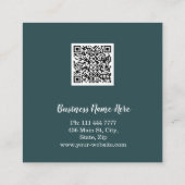 パーソナライズされたカスタムミニマルモダンQRコードロゴ スクエア名刺 (裏面)