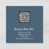 パーソナライズされたカスタムミニマルモダンQRコードロゴ スクエア名刺 (裏面)