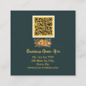 パーソナライズされたカスタムミニマルモダンQRコードロゴ スクエア名刺 (裏面)