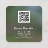 パーソナライズされたカスタムミニマルモダンQRコードロゴ スクエア名刺 (裏面)