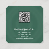 パーソナライズされたカスタムミニマルモダンQRコードロゴ スクエア名刺 (裏面)