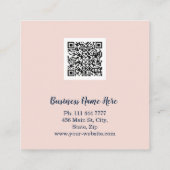 パーソナライズされたカスタムミニマルモダンQRコードロゴ スクエア名刺 (裏面)