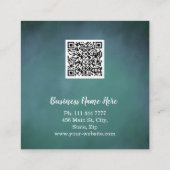 パーソナライズされたカスタムミニマルモダンQRコードロゴ スクエア名刺 (裏面)