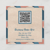 パーソナライズされたカスタムミニマルモダンQRコードロゴ スクエア名刺 (裏面)