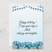 パーソナライズされたカスタムモダンエレガントパーティー誕生日 招待状 (裏面)