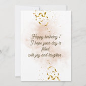 パーソナライズされたカスタムモダンエレガントパーティー誕生日 招待状 (裏面)