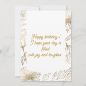 パーソナライズされたカスタムモダンエレガントパーティー誕生日 招待状 (裏面)