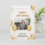 パーソナライズされたカスタムモダンエレガントパーティー誕生日 招待状 (スタンド正面)