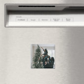 パーソナライズされたカスタムモダンクリスマス家族の写真 マグネット (インサイチュ (食洗機))