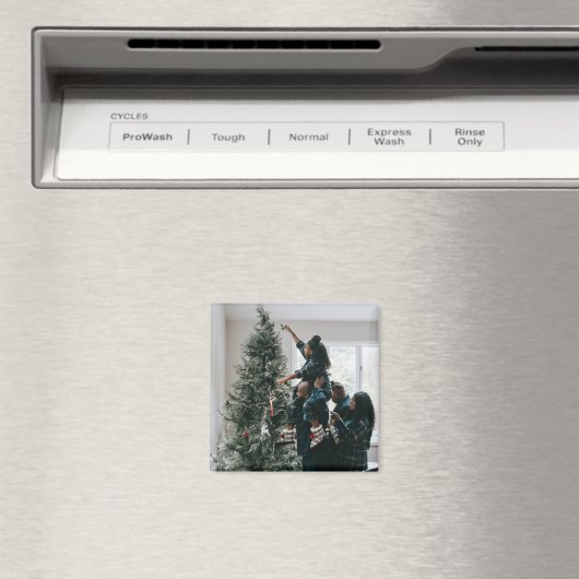 パーソナライズされたカスタムモダンクリスマス家族の写真 マグネット (インサイチュ (食洗機))