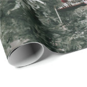 パーソナライズされたカスタムモダンクリスマス家族の写真 ラッピングペーパー (ロールコーナー)