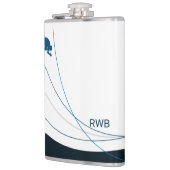 パーソナライズされたカスタムモノグラムイニシャルski cabing フラスク (左)