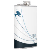 パーソナライズされたカスタムモノグラムイニシャルski cabing フラスク (右)