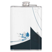 パーソナライズされたカスタムモノグラムイニシャルski cabing フラスク (裏面)