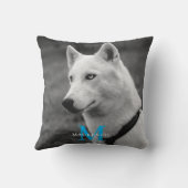 パーソナライズされたカスタムモノグラムエレガント犬ペットフォト クッション (裏面)